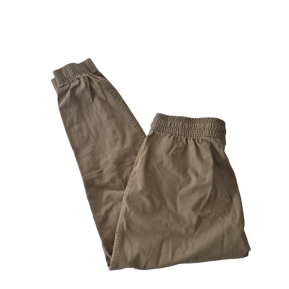 Under‎ Armour Pants Mens Large Khaki Joggers Drawstring Waist Zip Pocket Fitted - Picture 1 of 8